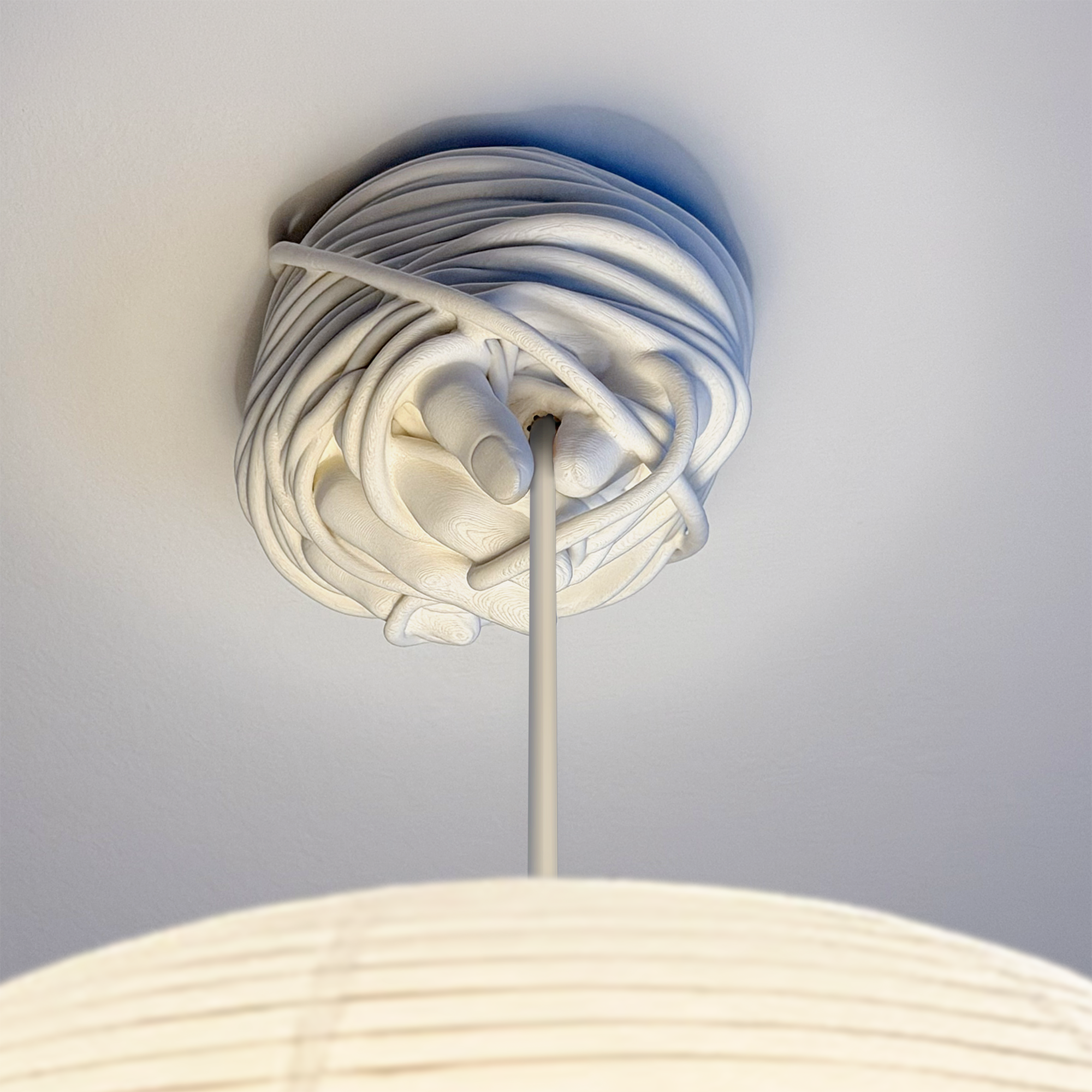 Entangled Light – Hand-Baldachin für Pendelleuchten